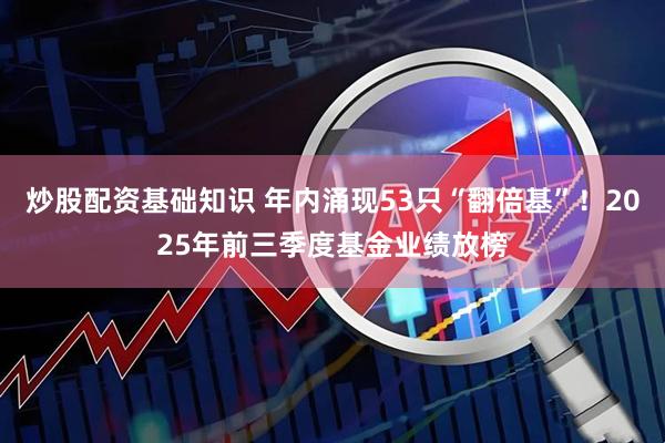 炒股配资基础知识 年内涌现53只“翻倍基”！2025年前三季度基金业绩放榜