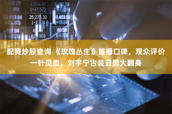 配资炒股查询 《玫瑰丛生》首播口碑，观众评价一针见血，刘宇宁古装丑男大翻身